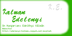 kalman edelenyi business card