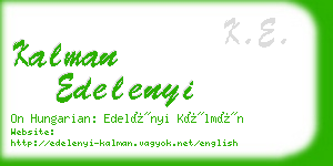 kalman edelenyi business card